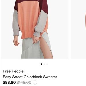 Free people color block sweater